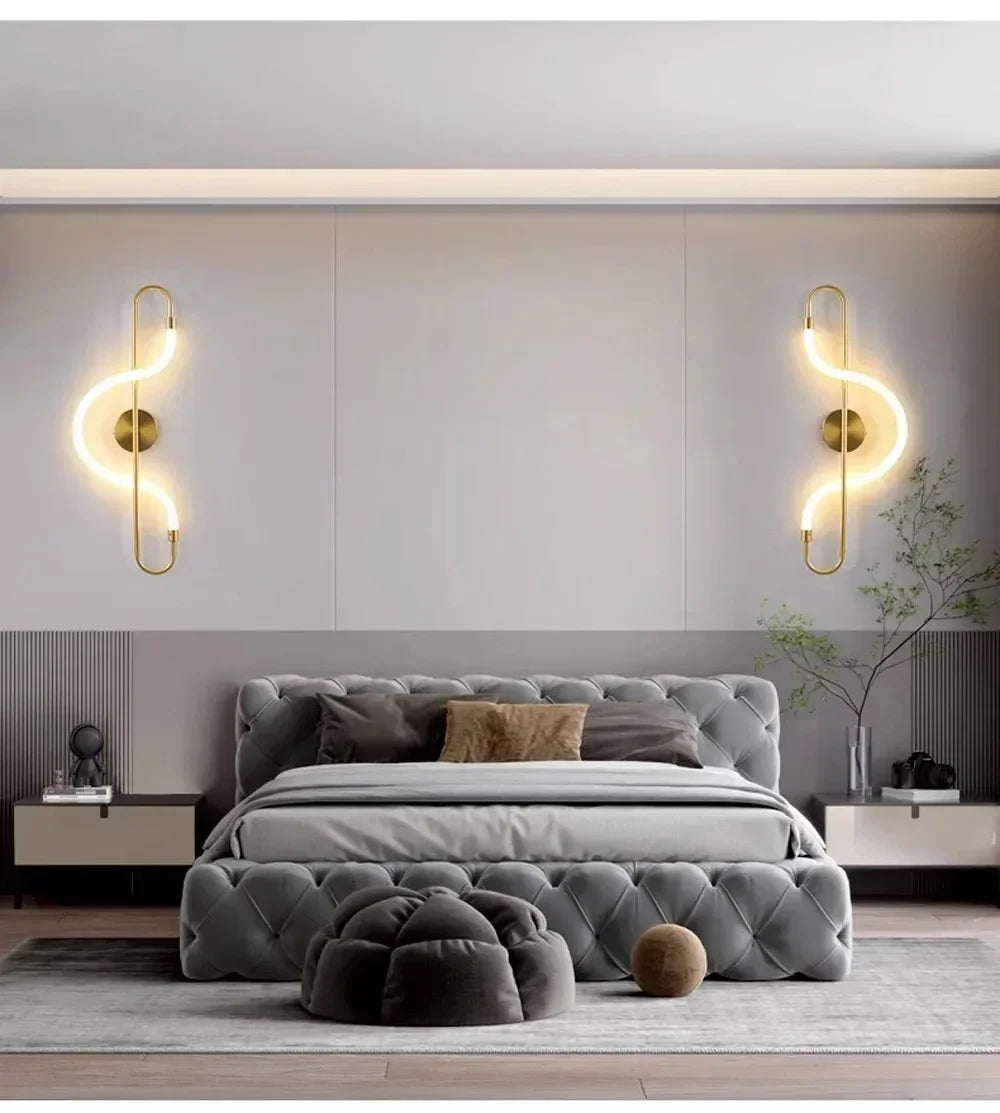Modern LED Wall Lamp – Gold Aluminum Sconce