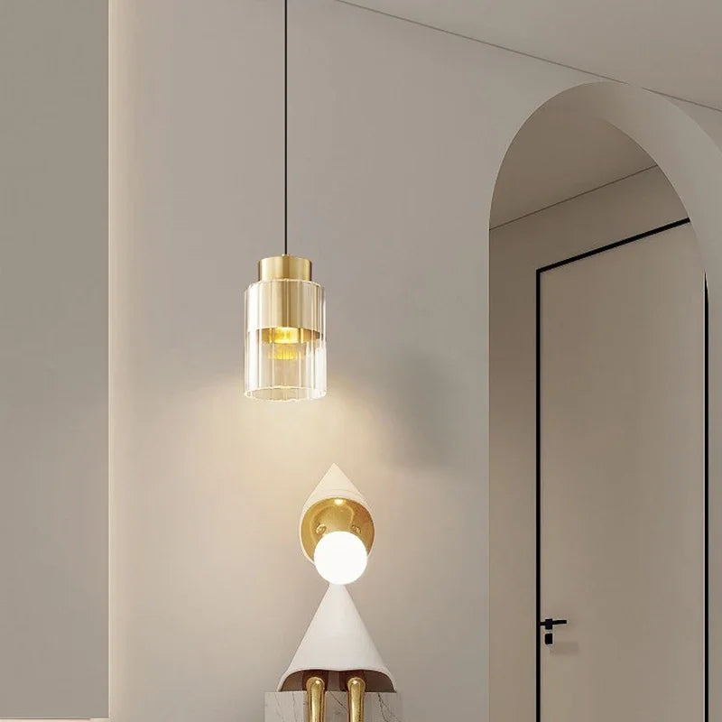 Nordic Glazen LED Hanglamp Zwart / Goud