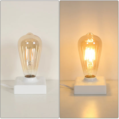 E27 LED Edison Glühbirne 4W Vintage Retro Filamentlampe ST64 Amber Glas Warmweiß 3000K 430LM Energiesparend Antik Schraubsockel Dekorative Glühbirne