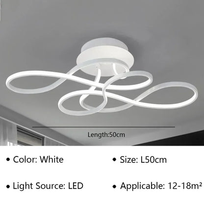 Modern LED Ceiling Chandelier - Stepless Dimming