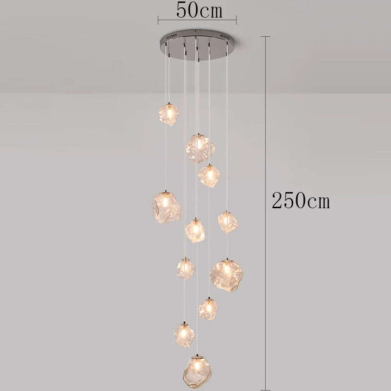 Modern Ring LED Pendant Light - 11 Rings Dimmable with Remote Control