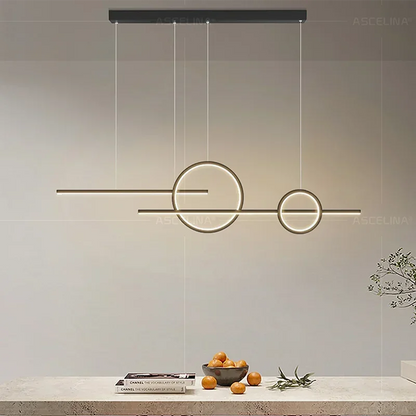 Modern LED Chandelier - Minimalist Pendant Light for Restaurant, Living Room & Bar