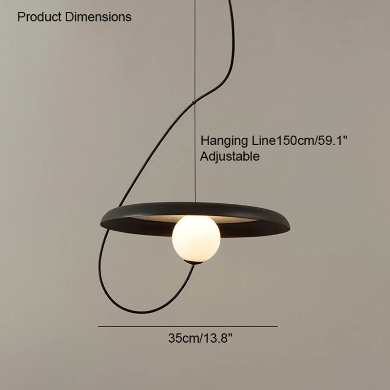 Moderne led-hanglamp met magneetbevestiging – Ø25 of Ø35 cm | Wit, zwart of rood