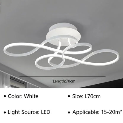 Modern LED Ceiling Chandelier - Stepless Dimming