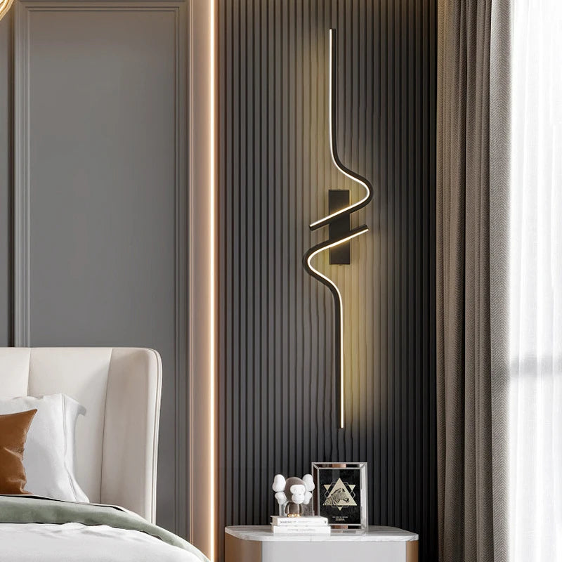 Modern LED Wall Lamp – Minimalist Strip Sconce For Bedside