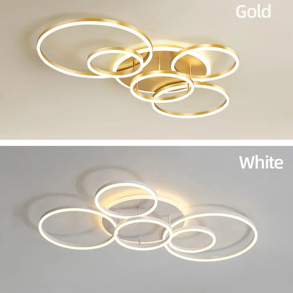 Modern LED Ceiling Chandelier - Dimmable Multi-Head Design