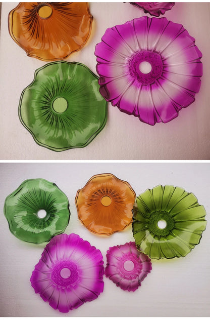 Flower Glass Pendant Lamp - Copper Ceiling Chandelier