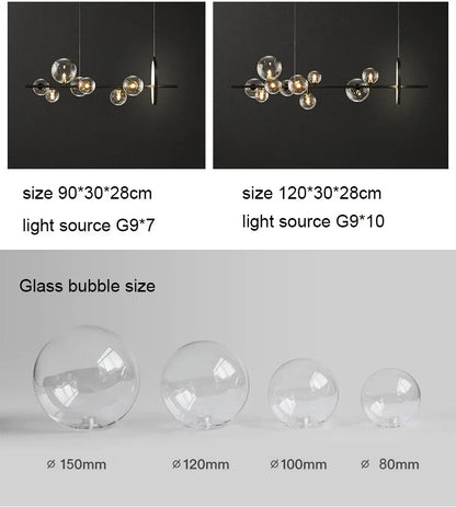 NOSTAGA Glas-Rundpendelleuchte – LED-Kronleuchter