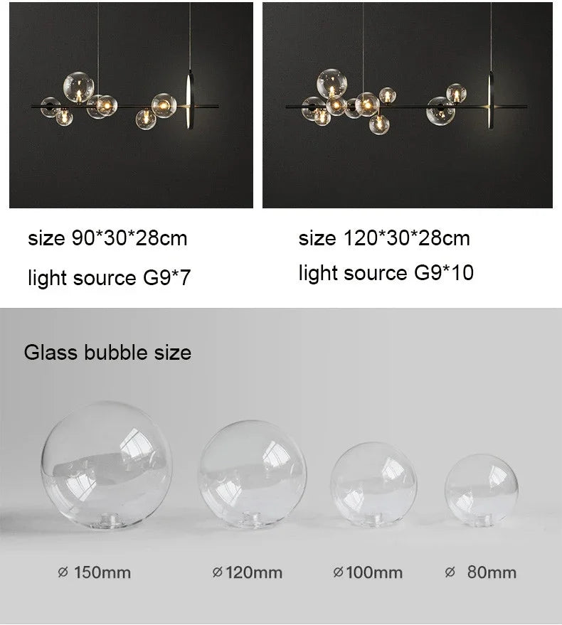 NOSTAGA Glas-Rundpendelleuchte – LED-Kronleuchter