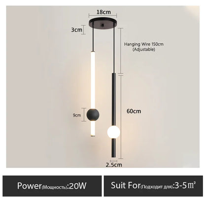 Minimalistische Nachttischleuchte – Moderne LED-Einflammenlampe