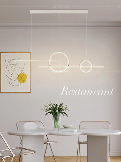 Modern LED Chandelier - Minimalist Pendant Light for Restaurant, Living Room & Bar