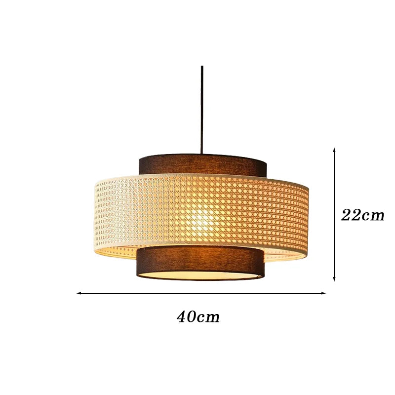 Geweven hanglamp – Rattan Wabi-Sabi & Japandi-stijl