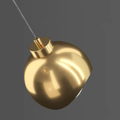 Arc Arm Crystal Pendant Light – Black & Gold