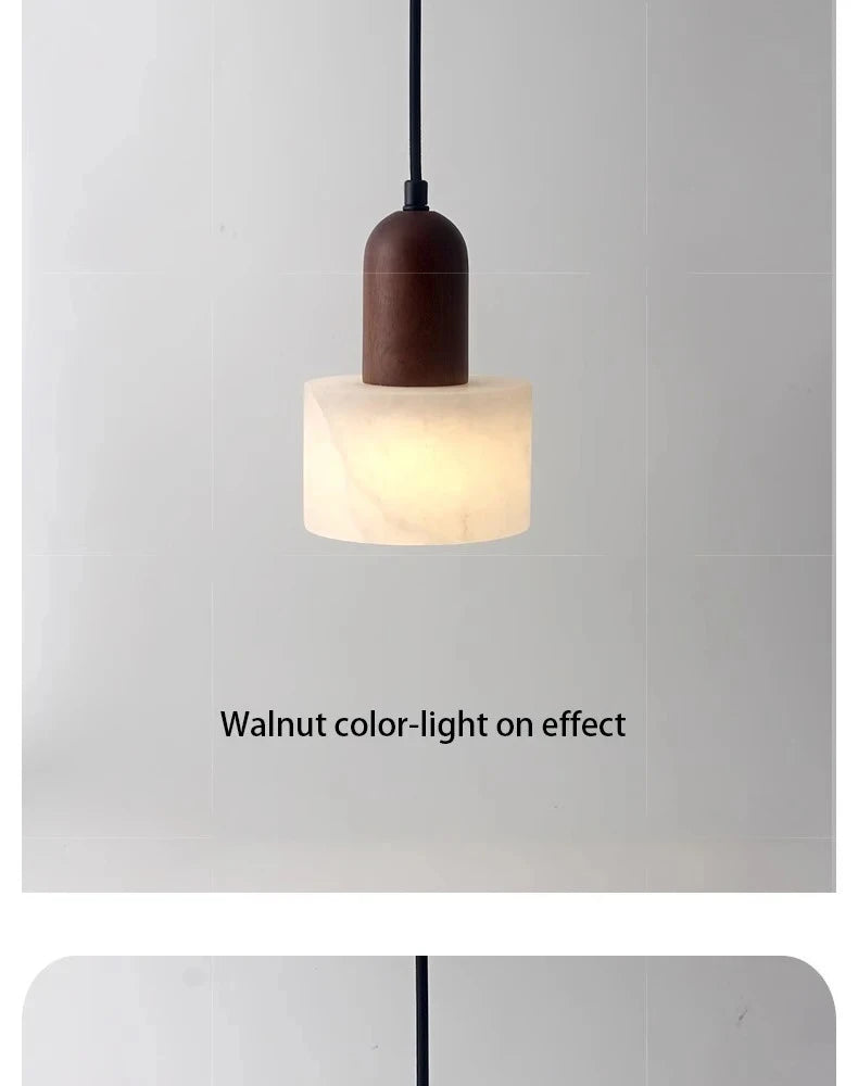 Luxuriöse Marmor-Pendelleuchte – LED-Lampe im Wabi-Sabi-Stil aus Naturstein