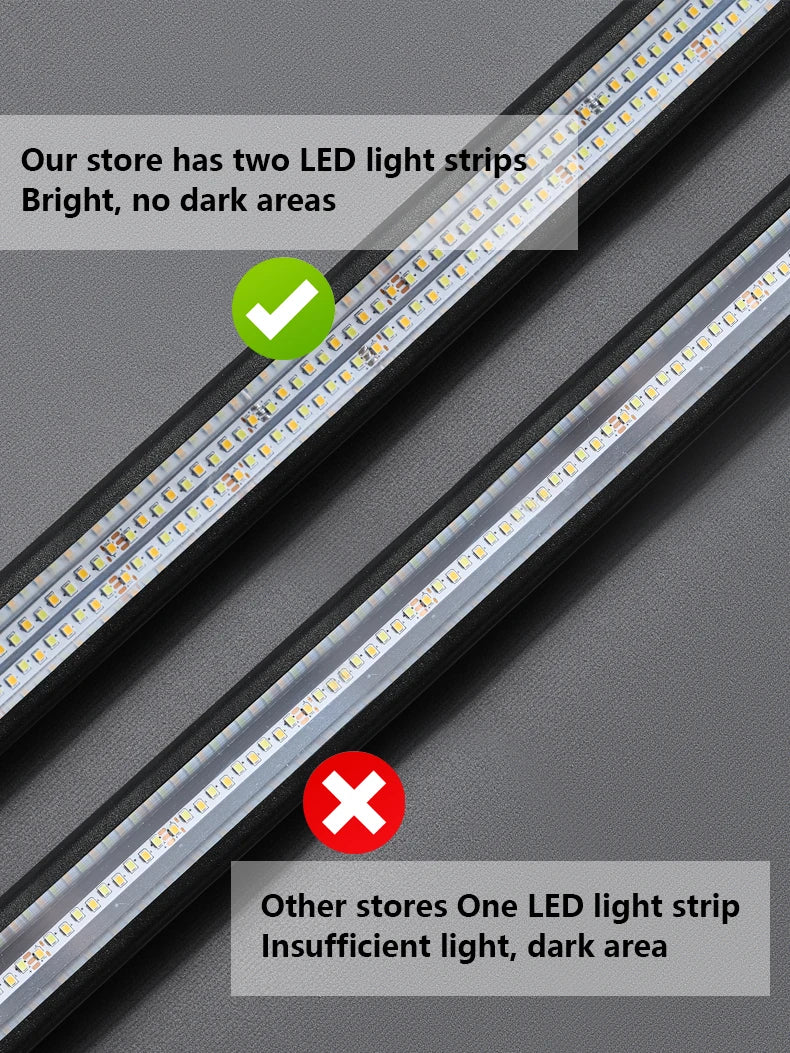 Moderner linearer LED-Kronleuchter – Minimalistische Pendelleuchte für Kücheninsel und Esszimmer