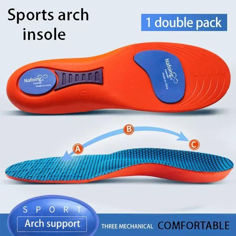 Sport Insoles - Orthopedic Shoe Inserts with Shock Absorption & Breathable Cushioning for Men & Women