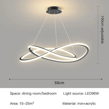 NIMBUS LED-hanglamp – Moderne dimbare kroonluchter voor eetkamer en slaapkamer | 50–60 cm