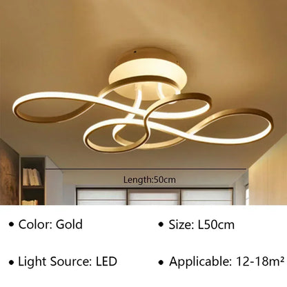 Modern LED Ceiling Chandelier - Stepless Dimming