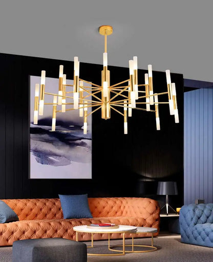 Moderne Nordic Design LED Hanglamp - G4 Kroonluchter Zwart/Goud