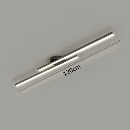 Modern LED Ceiling Light - Long Aluminum Linear Fixture for Hallway & Office