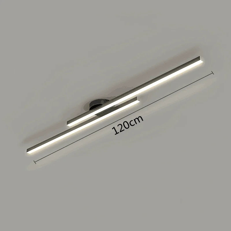 Modern LED Ceiling Light - Long Aluminum Linear Fixture for Hallway & Office