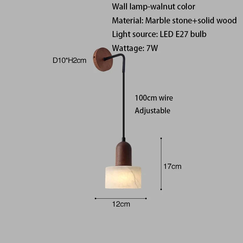 Luxuriöse Marmor-Pendelleuchte – LED-Lampe im Wabi-Sabi-Stil aus Naturstein
