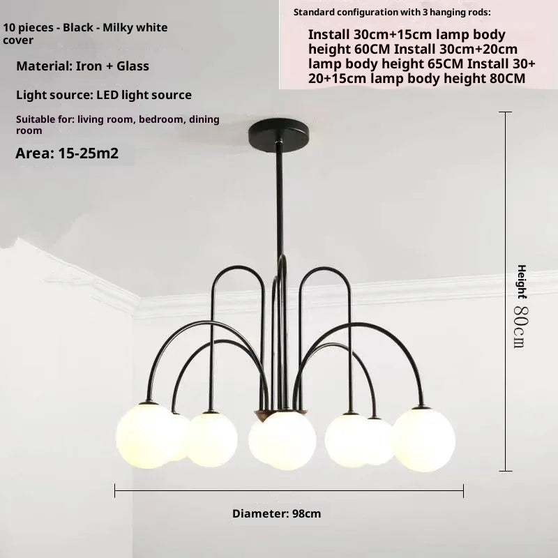 LED Pendant Light Diva - Glass Ball Chandelier