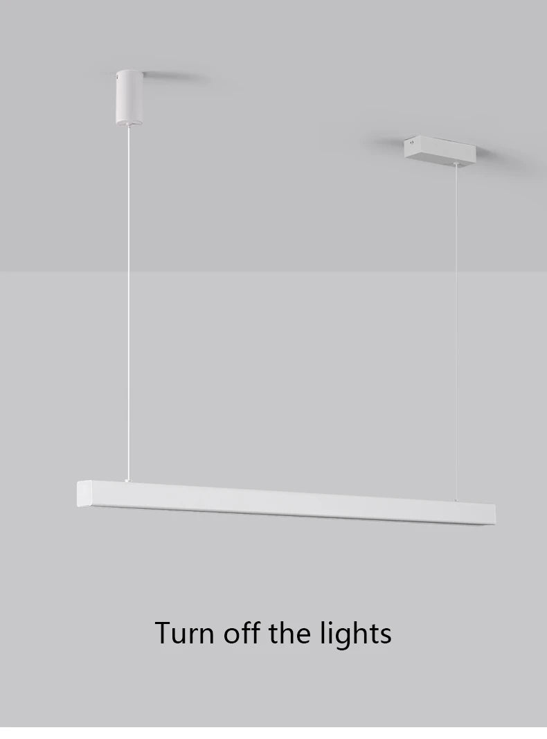 Moderner linearer LED-Kronleuchter – Minimalistische Pendelleuchte für Kücheninsel und Esszimmer