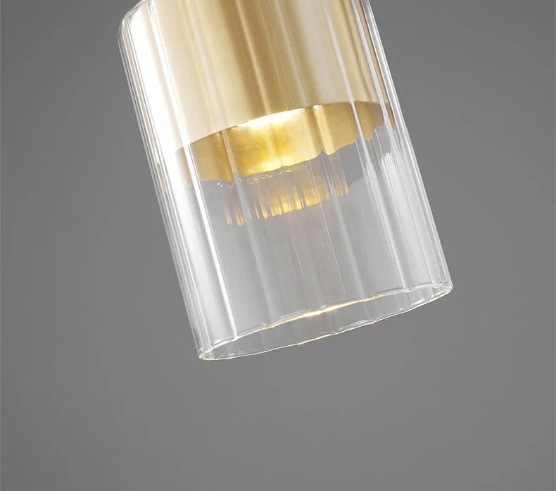 Nordic Glazen LED Hanglamp Zwart / Goud