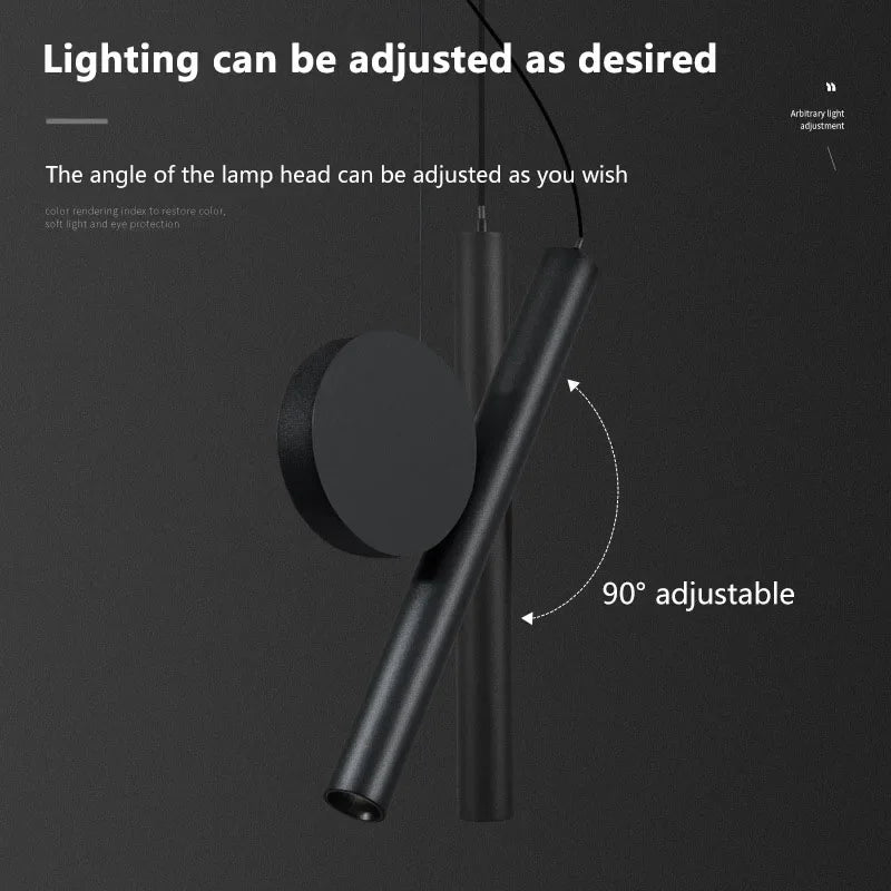 Moderne led-hanglamp met verstelbaar snoer – zwart aluminium