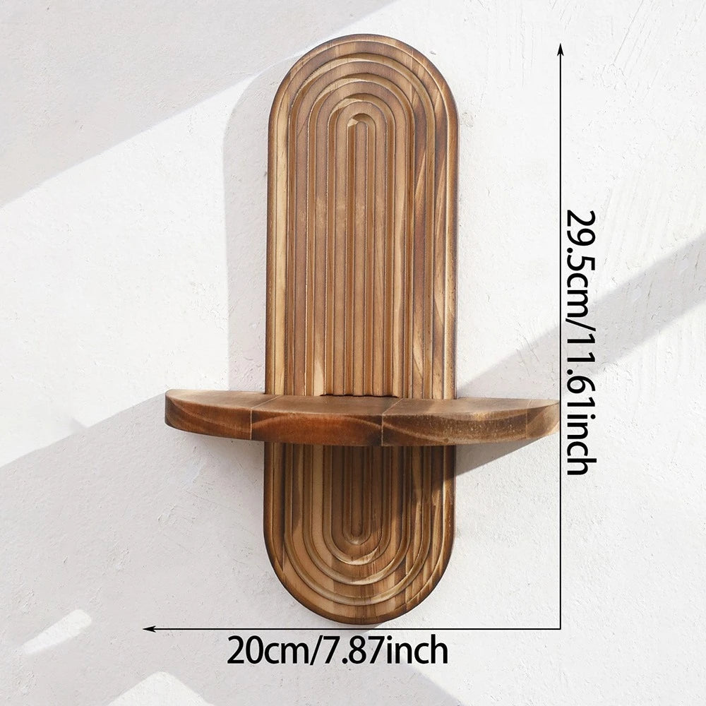 Boho-Wandregal aus Holz