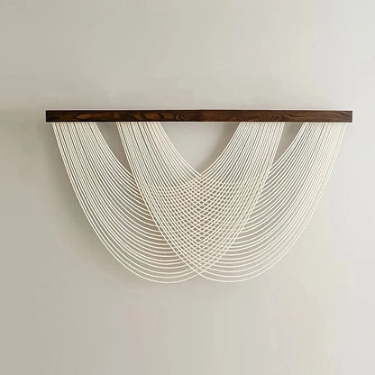 Handgewebte Makramee-Wanddekoration – Nordischer Stil, 100 × 60 cm