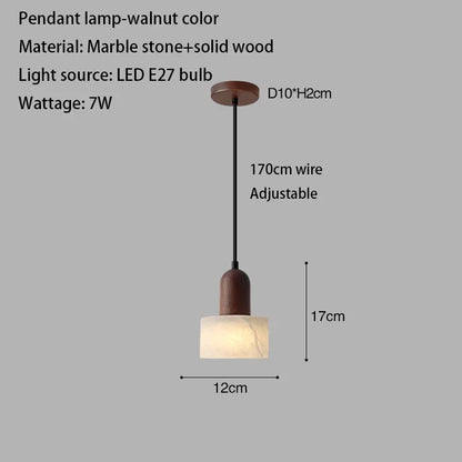 Luxuriöse Marmor-Pendelleuchte – LED-Lampe im Wabi-Sabi-Stil aus Naturstein