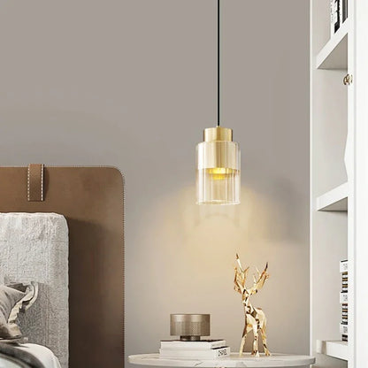 Nordic Glazen LED Hanglamp Zwart / Goud