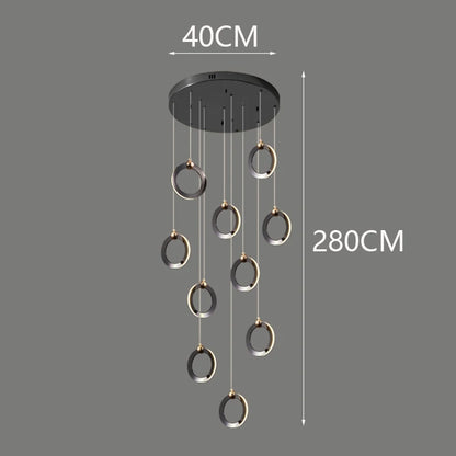 Octo - Modern LED Pendant Light Chandelier for Living Room and Staircase