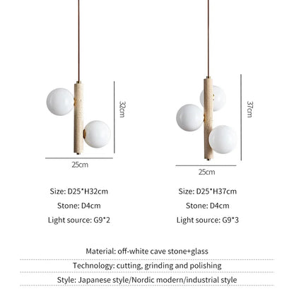 LED-Pendelleuchte im Höhlenstein-Stil – Moderner nordischer Stil