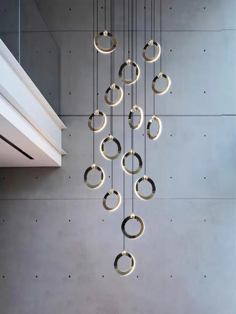 Octo - Modern LED Pendant Light Chandelier for Living Room and Staircase