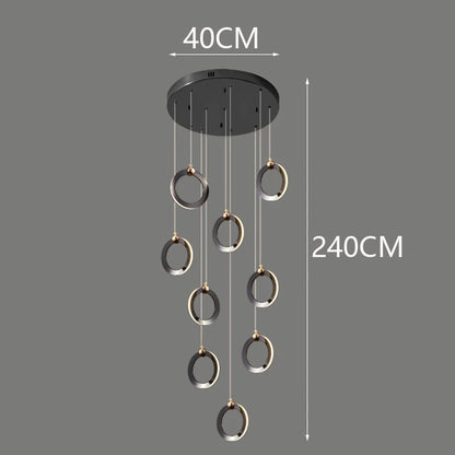 Octo - Modern LED Pendant Light Chandelier for Living Room and Staircase