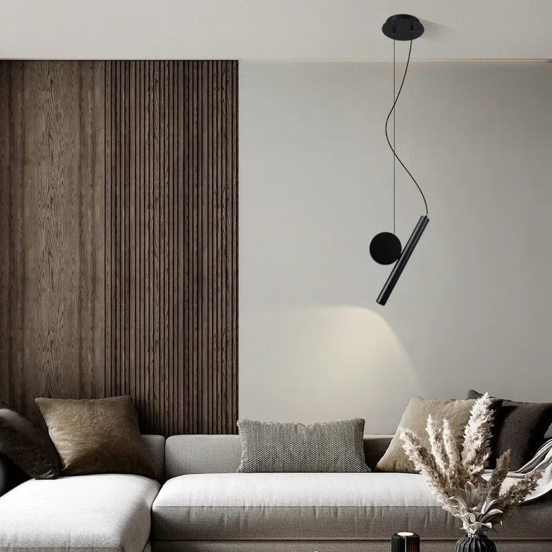 Moderne led-hanglamp met verstelbaar snoer – zwart aluminium