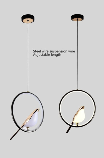 LED-Pendelleuchte „Elstervogel“ – Modernes nordisches Design