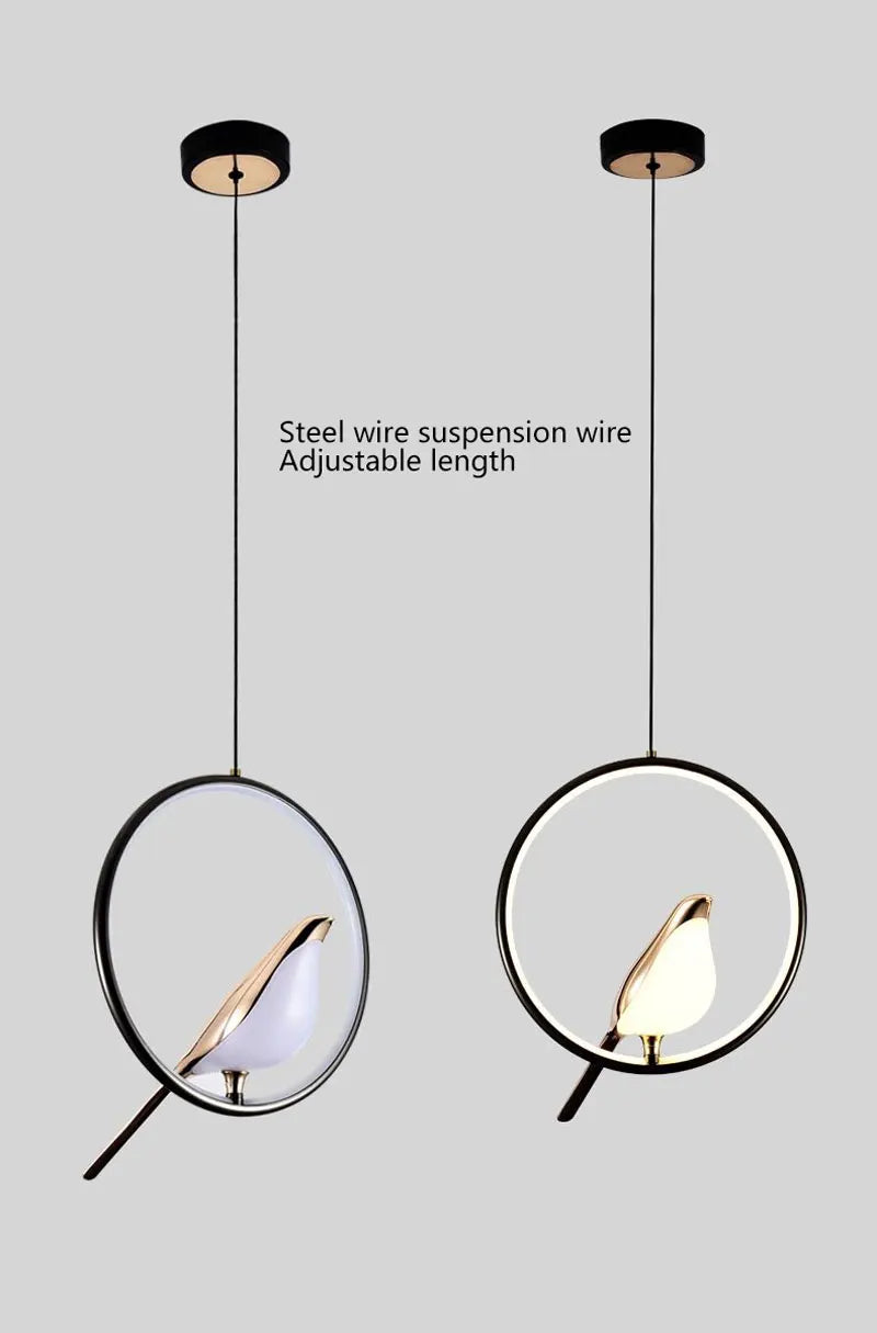 LED-Pendelleuchte „Elstervogel“ – Modernes nordisches Design