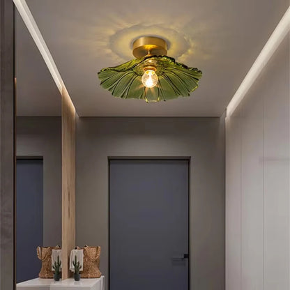 Flower Glass Pendant Lamp - Copper Ceiling Chandelier