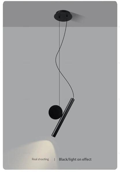 Moderne led-hanglamp met verstelbaar snoer – zwart aluminium