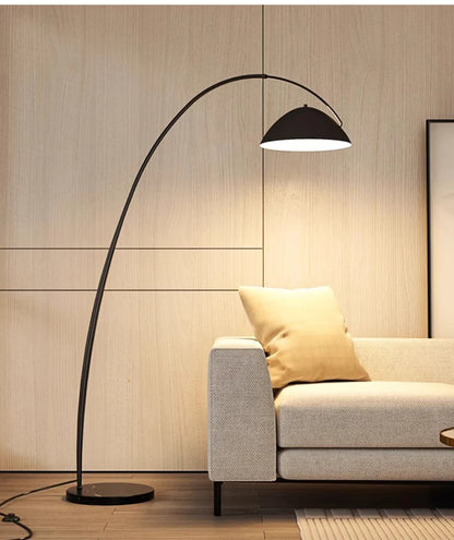 Moderne skandinavische LED-Stehlampe – dreifarbige, dimmbare Angelruten-Optik