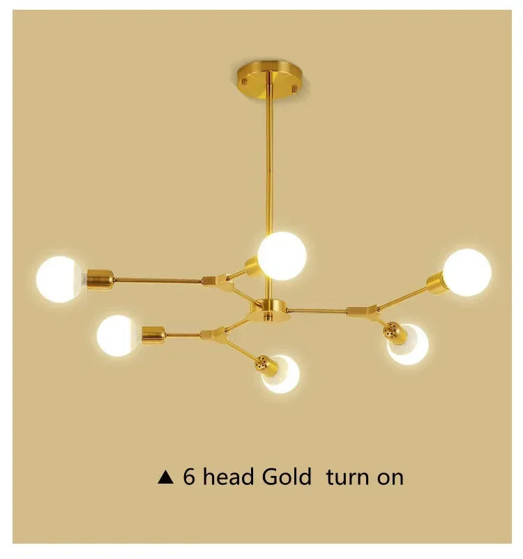 Sputnik Chandelier - Modern Art Deco Molecular Ceiling