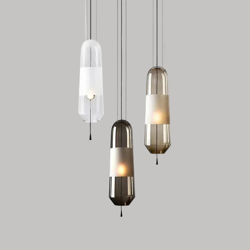 Aurora Glow - Nordic Amber Glass Pendant Chandelier