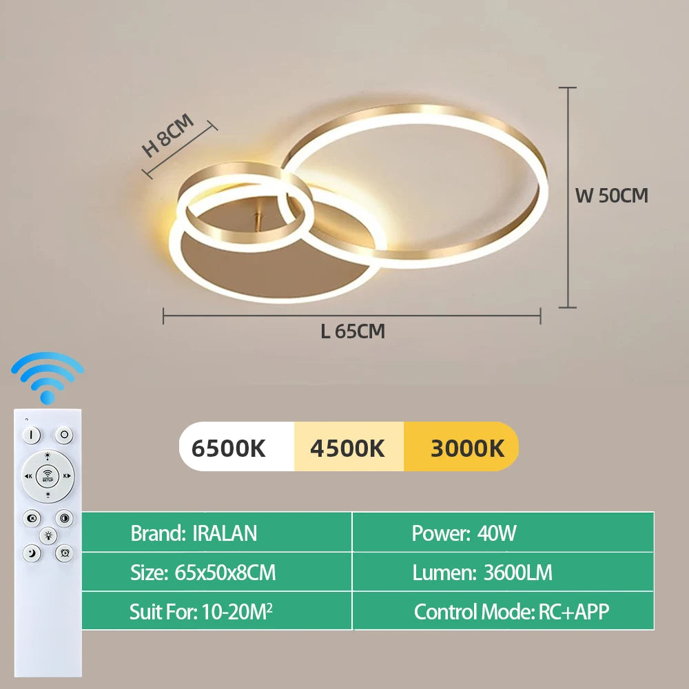 Modern LED Ceiling Chandelier - Dimmable Multi-Head Design