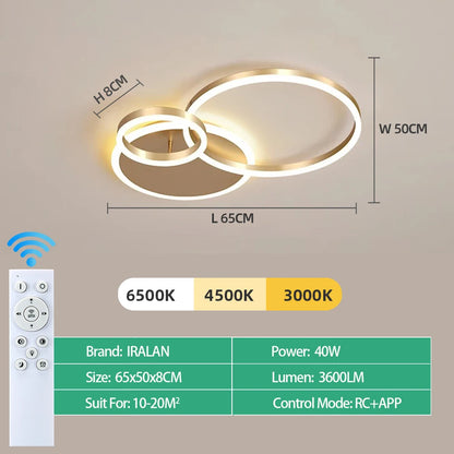 Modern LED Ceiling Chandelier - Dimmable Multi-Head Design