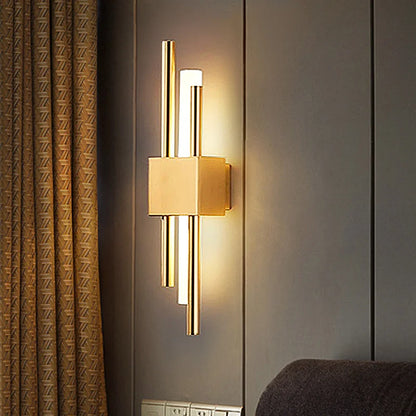 Nordic LED Wall Lamp – Modern Up & Down Sconce | Black/Gold | Bedroom, Living Room, Hallway