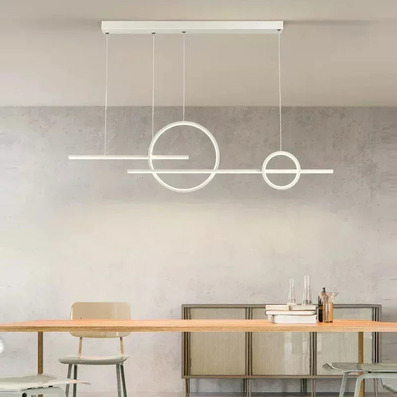 Modern LED Chandelier - Minimalist Pendant Light for Restaurant, Living Room & Bar